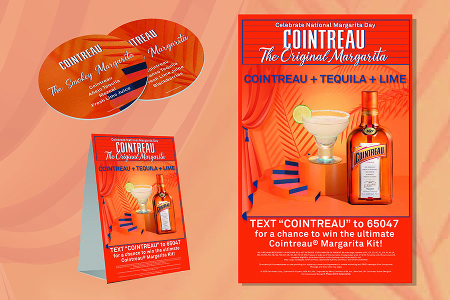 Cointreau the original margarita coasters designed by Kristi Simmons.